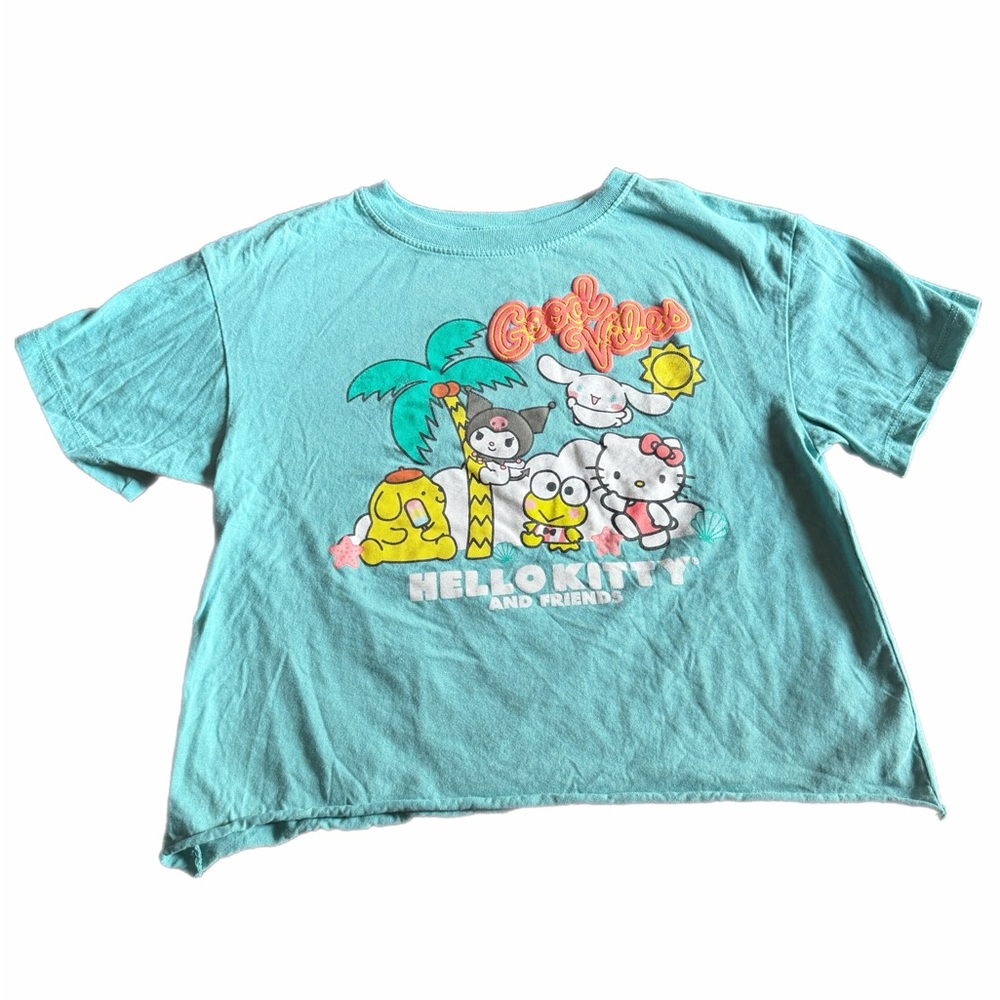 🌸 Hello Kitty & Friends “Good Vibes” Tee – Size Small | Sanrio Hybrid Apparel